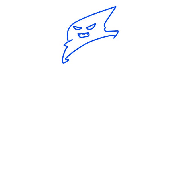 Hướng dẫn vẽ phù thủy đang cưỡi chổi - Bước 1