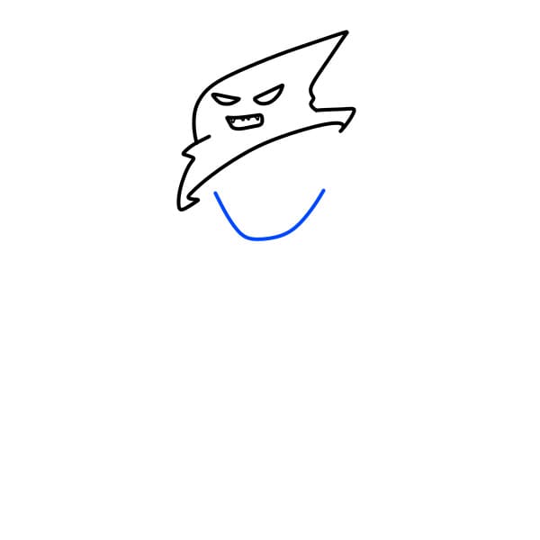 Hướng dẫn vẽ phù thủy đang cưỡi chổi - Bước 2