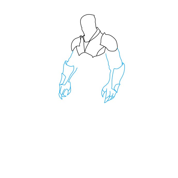 Hướng dẫn vẽ chiến binh Ninja siêu ngầu - Bước 3