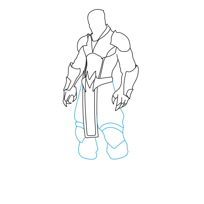 Hướng dẫn vẽ chiến binh Ninja siêu ngầu - Bước 5