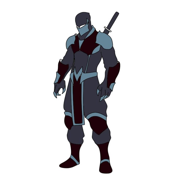 Hướng dẫn vẽ chiến binh Ninja siêu ngầu