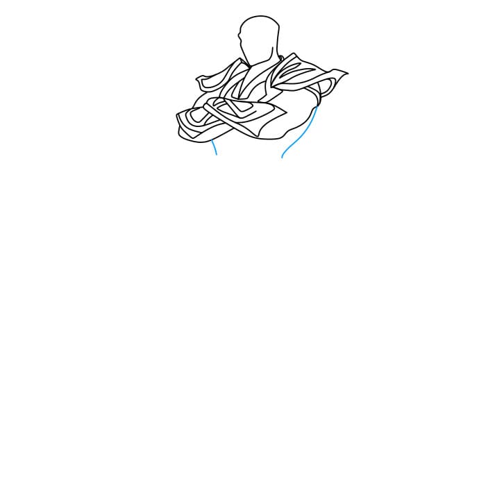 Hướng dẫn vẽ chiến binh Ninja siêu ngầu và dũng cảm - Bước 4