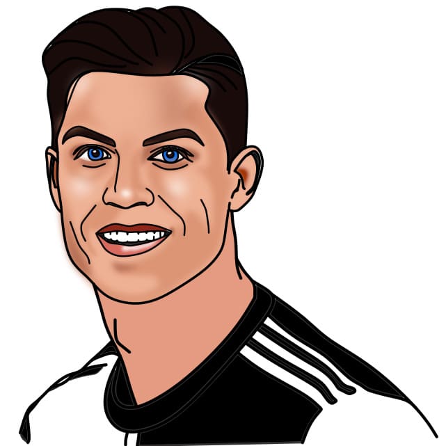 Hướng dẫn cách vẽ chân dung của Cristiano Ronaldo – một cầu thủ bóng đá nổi tiếng đơn giản và đẹp cho bé