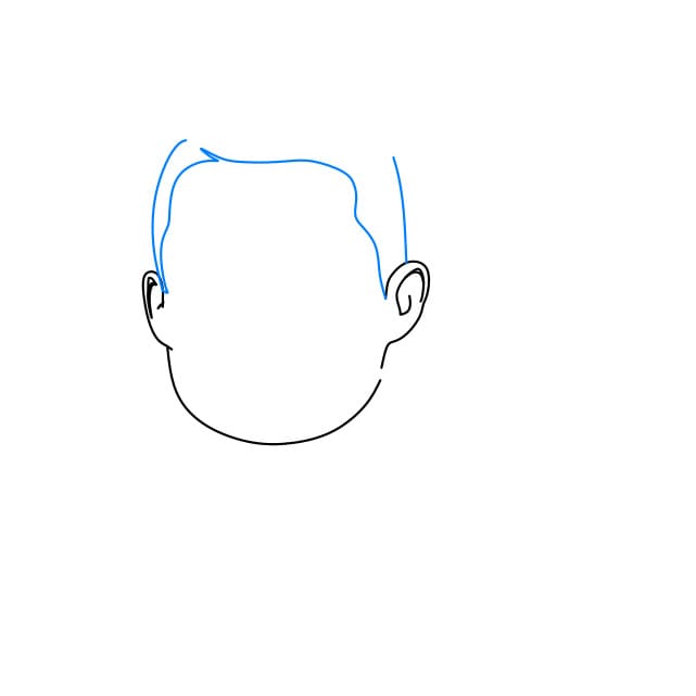 Hướng dẫn cách vẽ chân dung của Cristiano Ronaldo – một cầu thủ bóng đá nổi tiếng đơn giản và đẹp cho bé - Bước 3