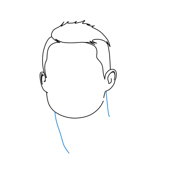 Hướng dẫn cách vẽ chân dung của Cristiano Ronaldo – một cầu thủ bóng đá nổi tiếng đơn giản và đẹp cho bé - Bước 4