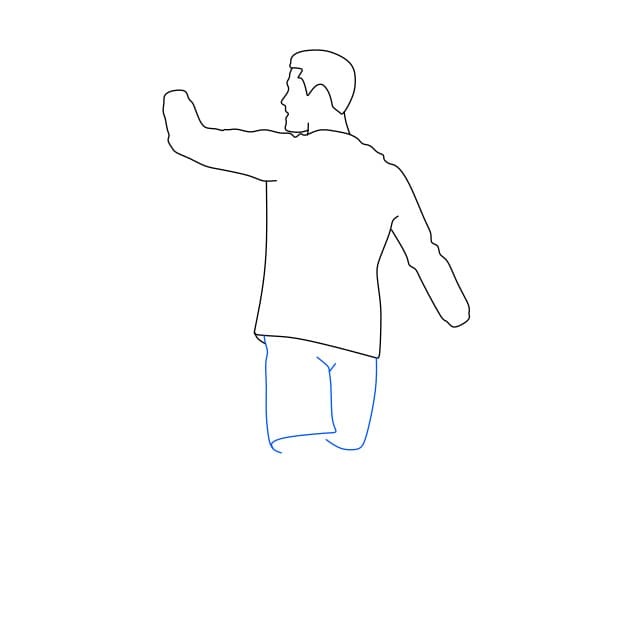 Hướng dẫn cách vẽ Cristiano Ronaldo – một cầu thủ bóng đá nổi tiếng đơn giản và đẹp cho bé - Bước 5