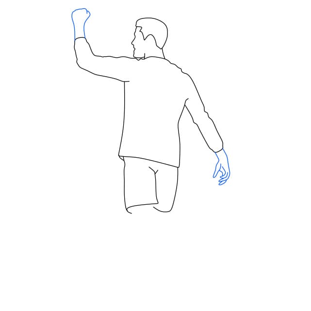 Hướng dẫn cách vẽ Cristiano Ronaldo – một cầu thủ bóng đá nổi tiếng đơn giản và đẹp cho bé - Bước 6