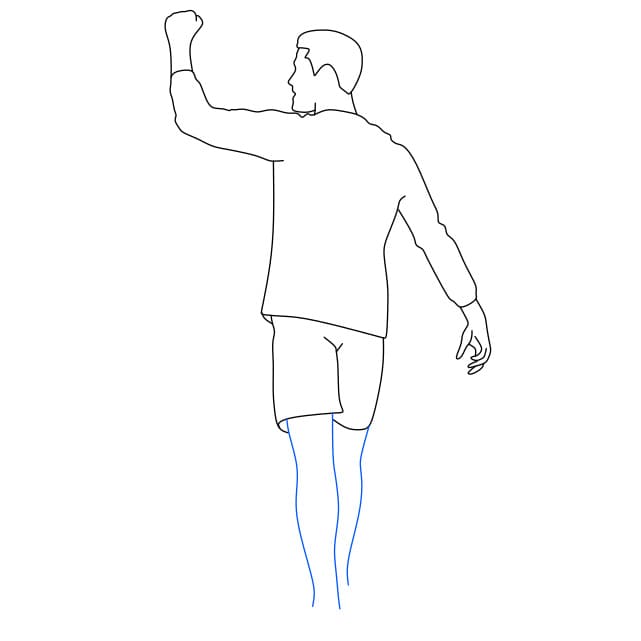 Hướng dẫn cách vẽ Cristiano Ronaldo – một cầu thủ bóng đá nổi tiếng đơn giản và đẹp cho bé - Bước 7