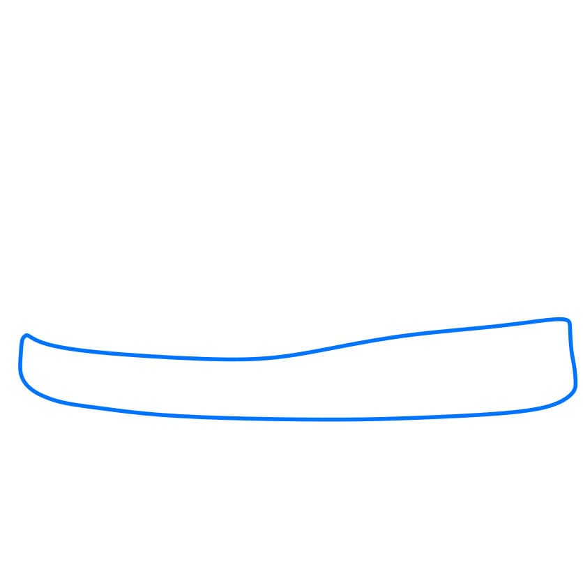 Hướng dẫn cách vẽ chiếc giày nike đơn giản - Bước 1