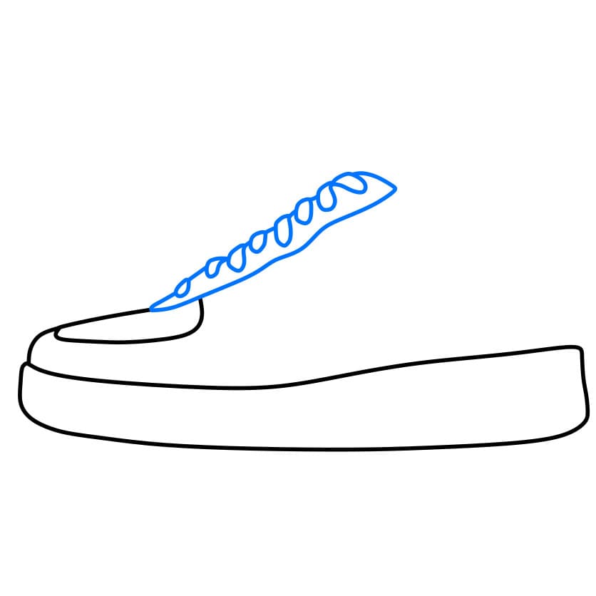 Hướng dẫn cách vẽ chiếc giày nike đơn giản - Bước 3