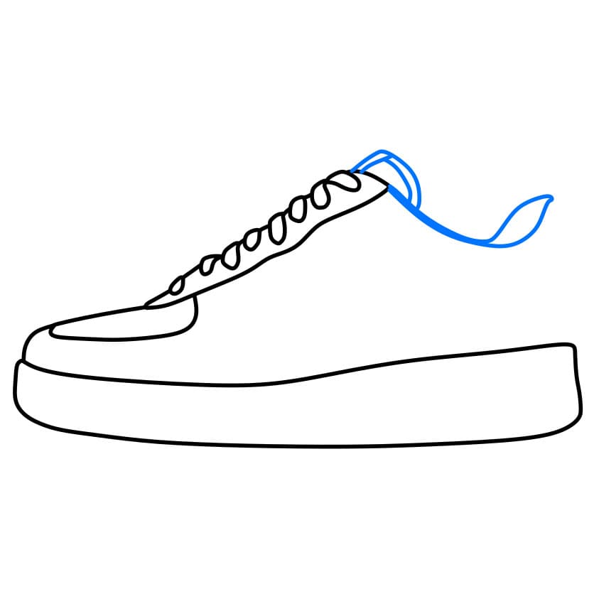 Hướng dẫn cách vẽ chiếc giày nike đơn giản - Bước 4