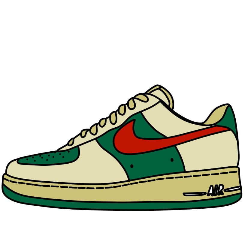 Hướng dẫn cách vẽ chiếc giày nike đơn giản - Bước 7