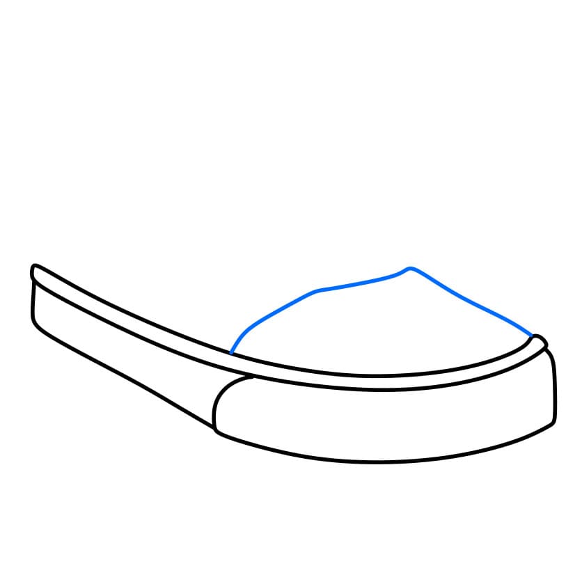 Hướng dẫn cách vẽ chiếc giày thể thao cho bé - Bước 3