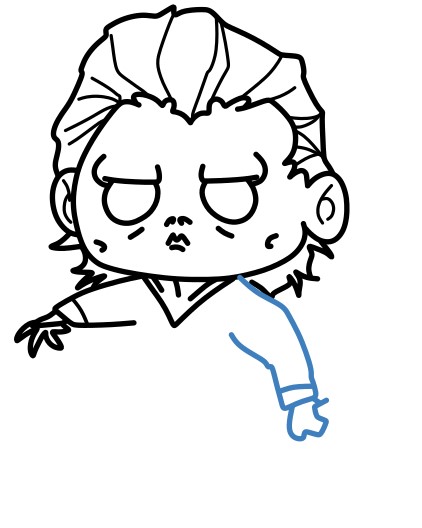 Hướng dẫn vẽ Michael Myers tí hon đáng sợ. - Bước 10