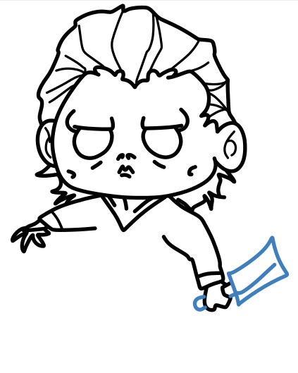 Hướng dẫn vẽ Michael Myers tí hon đáng sợ. - Bước 11