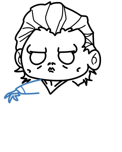 Hướng dẫn vẽ Michael Myers tí hon đáng sợ. - Bước 9