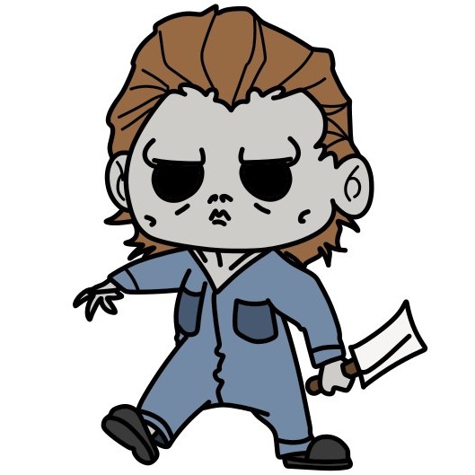 Hướng dẫn vẽ Michael Myers tí hon đáng sợ.