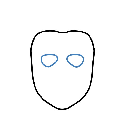 Hướng dẫn vẽ đầu của Michael Myers. - Bước 2