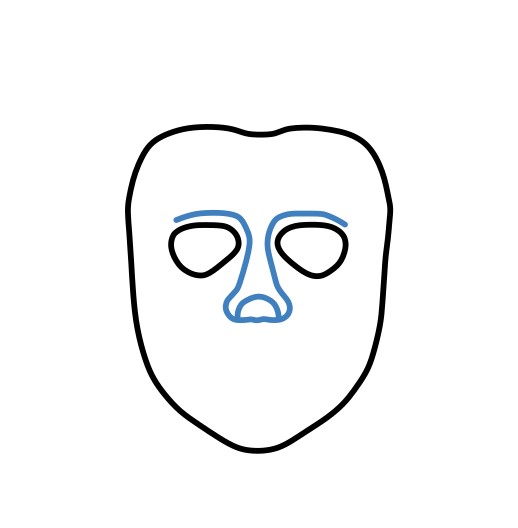 Hướng dẫn vẽ đầu của Michael Myers. - Bước 3