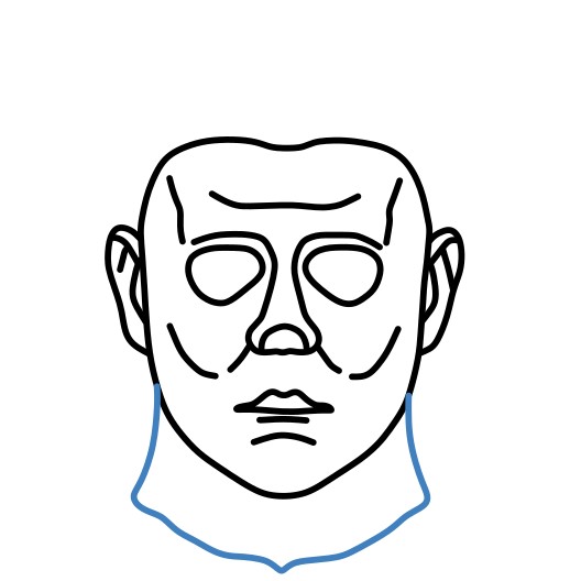 Hướng dẫn vẽ đầu của Michael Myers. - Bước 8