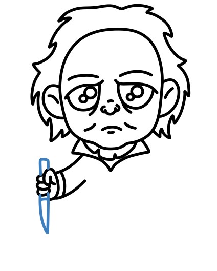 Hướng dẫn vẽ Michael Myers tí hon với con dao sắc lẹm. - Bước 9