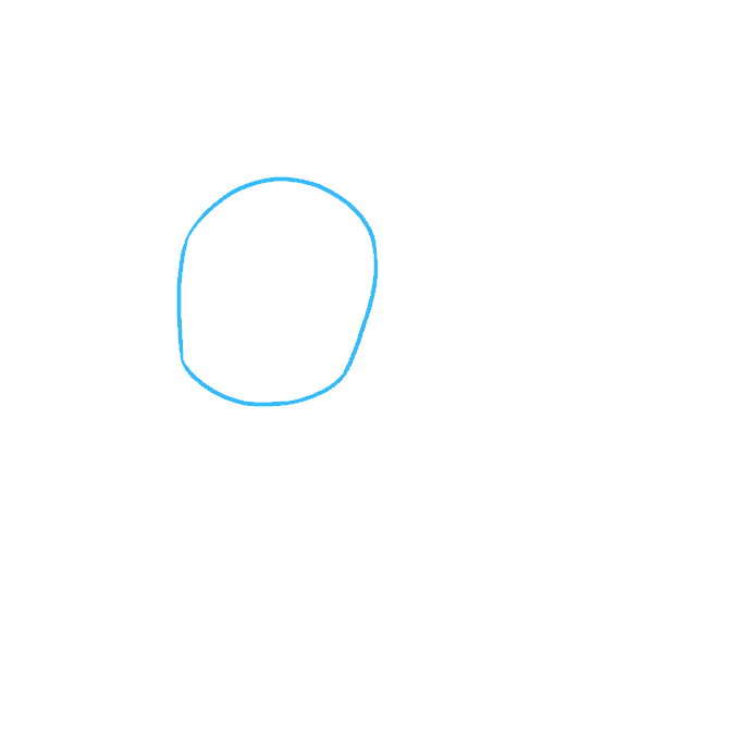 Hướng dẫn cách vẽ phù thủy đang cưỡi chổi bay thật đơn giản cho bé - Bước 1