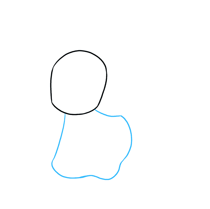 Hướng dẫn cách vẽ phù thủy đang cưỡi chổi bay thật đơn giản cho bé - Bước 2