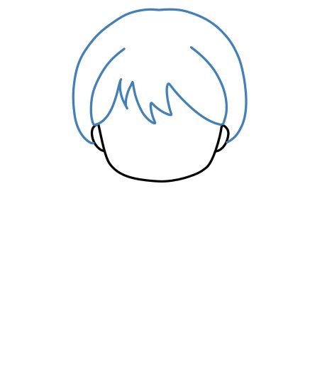 Hướng dẫn vẽ Wednesday addams phong cách chibi. - Bước 2