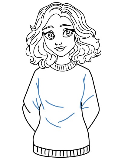 Hướng dẫn vẽ nhân vật Enid Sinclair đẹp và chi tiết. - Bước 10