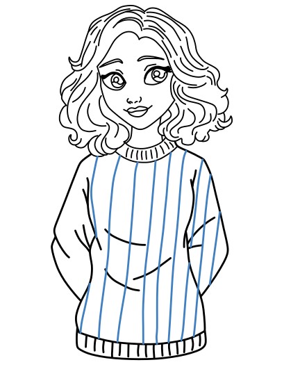 Hướng dẫn vẽ nhân vật Enid Sinclair đẹp và chi tiết. - Bước 11