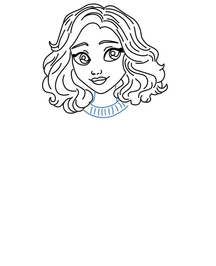 Hướng dẫn vẽ nhân vật Enid Sinclair đẹp và chi tiết. - Bước 7