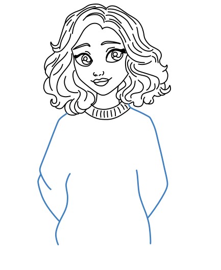 Hướng dẫn vẽ nhân vật Enid Sinclair đẹp và chi tiết. - Bước 8