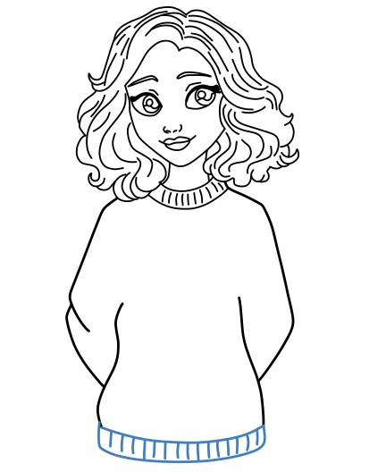 Hướng dẫn vẽ nhân vật Enid Sinclair đẹp và chi tiết. - Bước 9