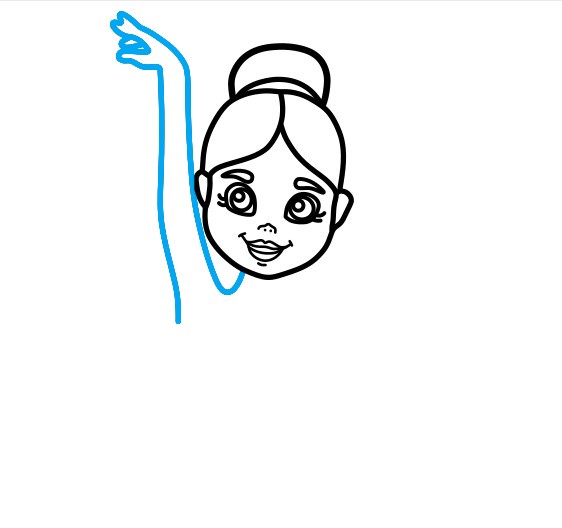 Hướng dẫn vẽ nữ diễn viên múa Ba-lê váy hồng xinh đẹp - Bước 4