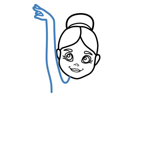 Hướng dẫn vẽ diễn giả Ba-Lê đang chào giả giả - Bước 4