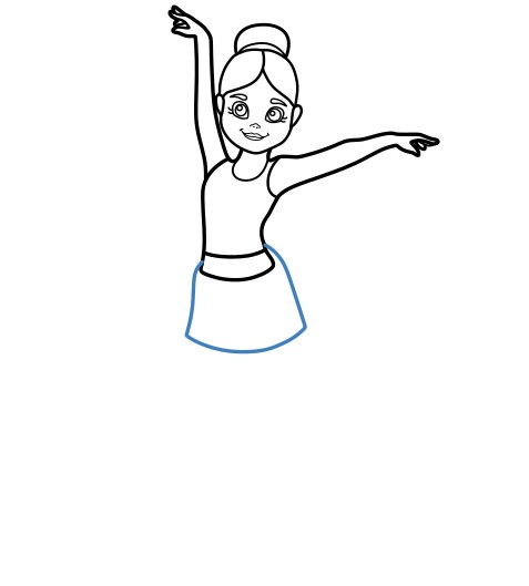 Hướng dẫn vẽ diễn giả Ba-Lê đang chào giả giả - Bước 7