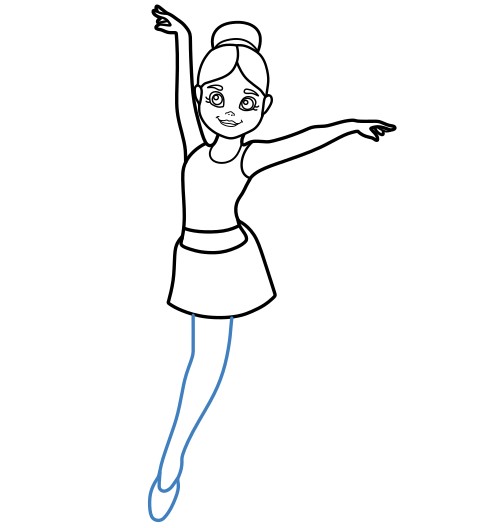 Hướng dẫn vẽ diễn giả Ba-Lê đang chào giả giả - Bước 8