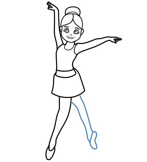 Hướng dẫn vẽ diễn giả Ba-Lê đang chào giả giả - Bước 9