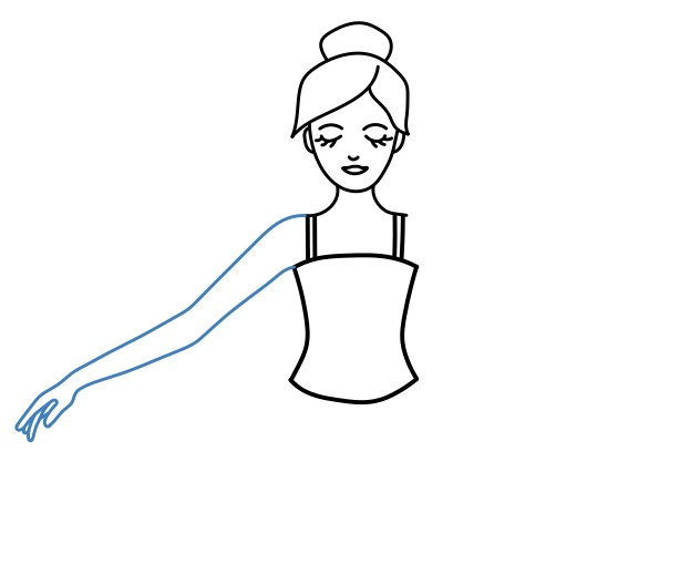 Hướng dẫn vẽ diễn viên múa Ba-Lê đang biểu diễn - Bước 4