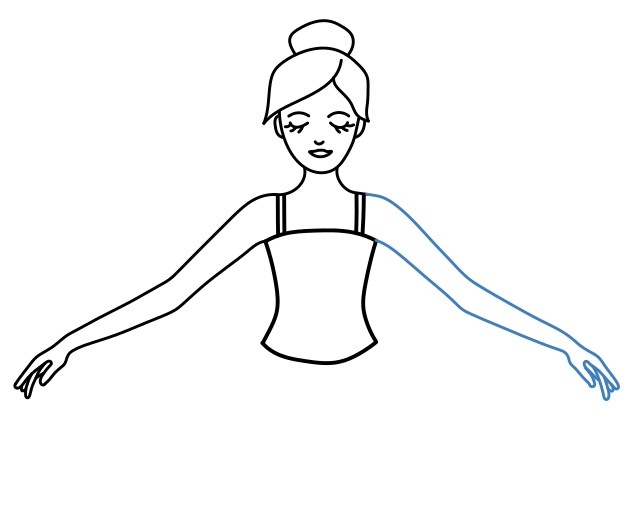 Hướng dẫn vẽ diễn viên múa Ba-Lê đang biểu diễn - Bước 5