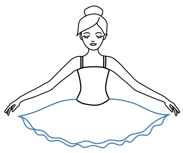 Hướng dẫn vẽ diễn viên múa Ba-Lê đang biểu diễn - Bước 6