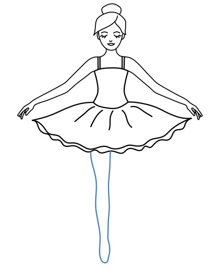 Hướng dẫn vẽ diễn viên múa Ba-Lê đang biểu diễn - Bước 8