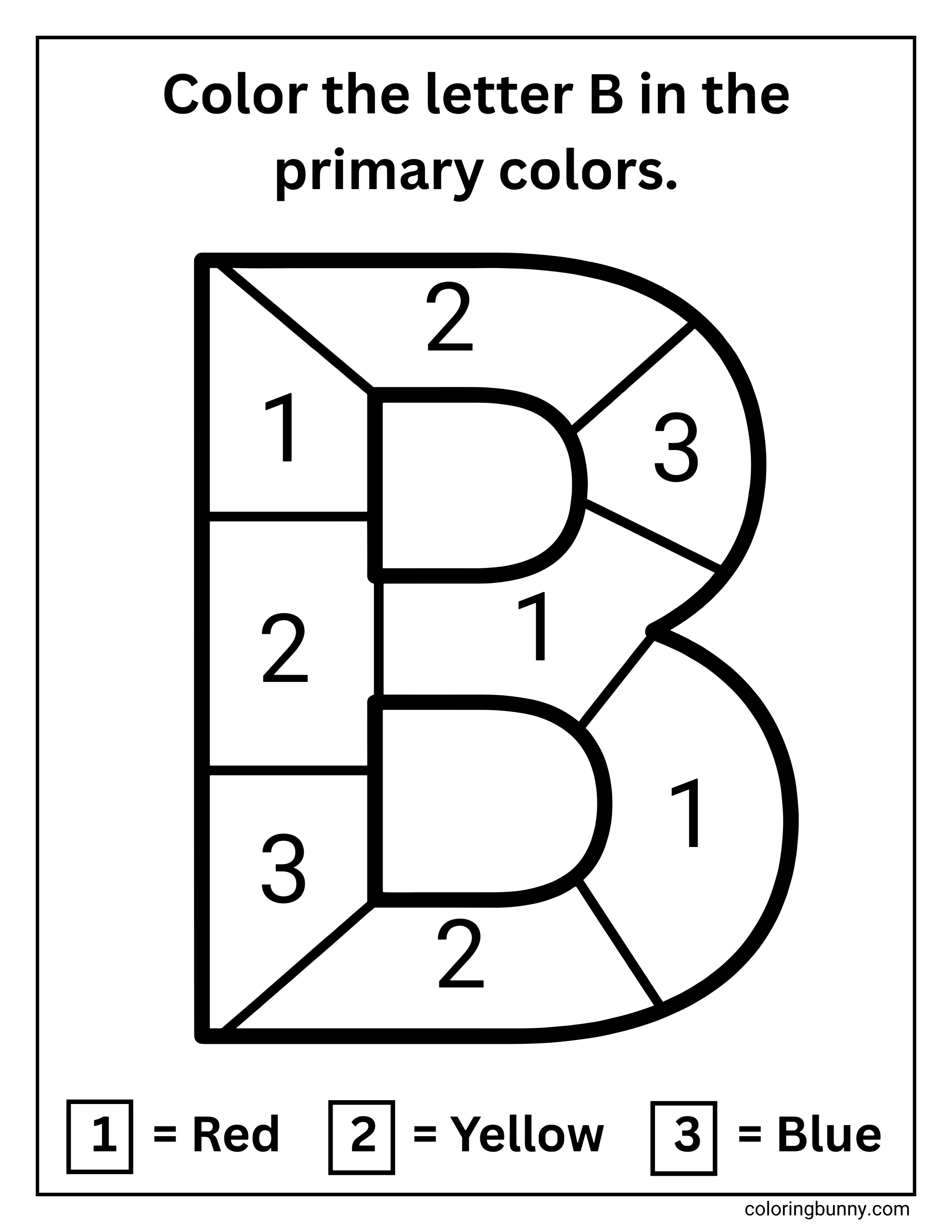 Trang Tô Màu Chữ B Theo Số