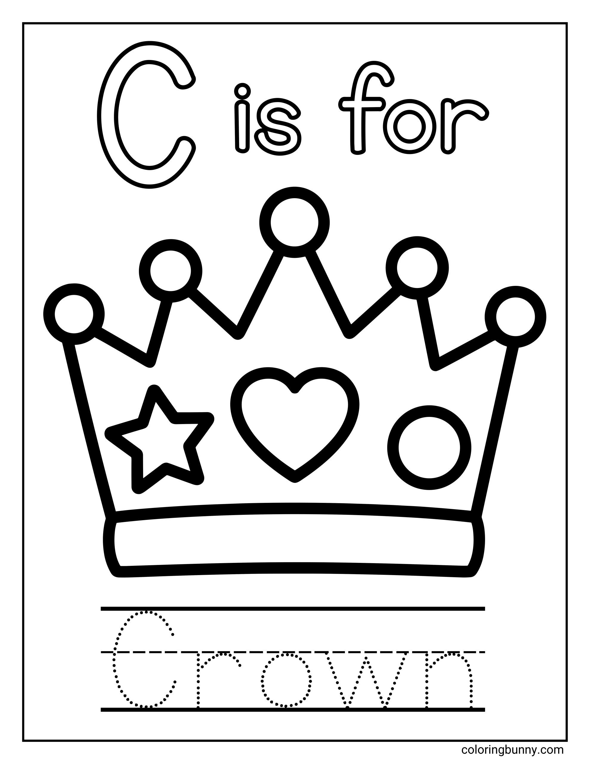 Chữ C Là Cho Vương Miện Trang Tô Màu