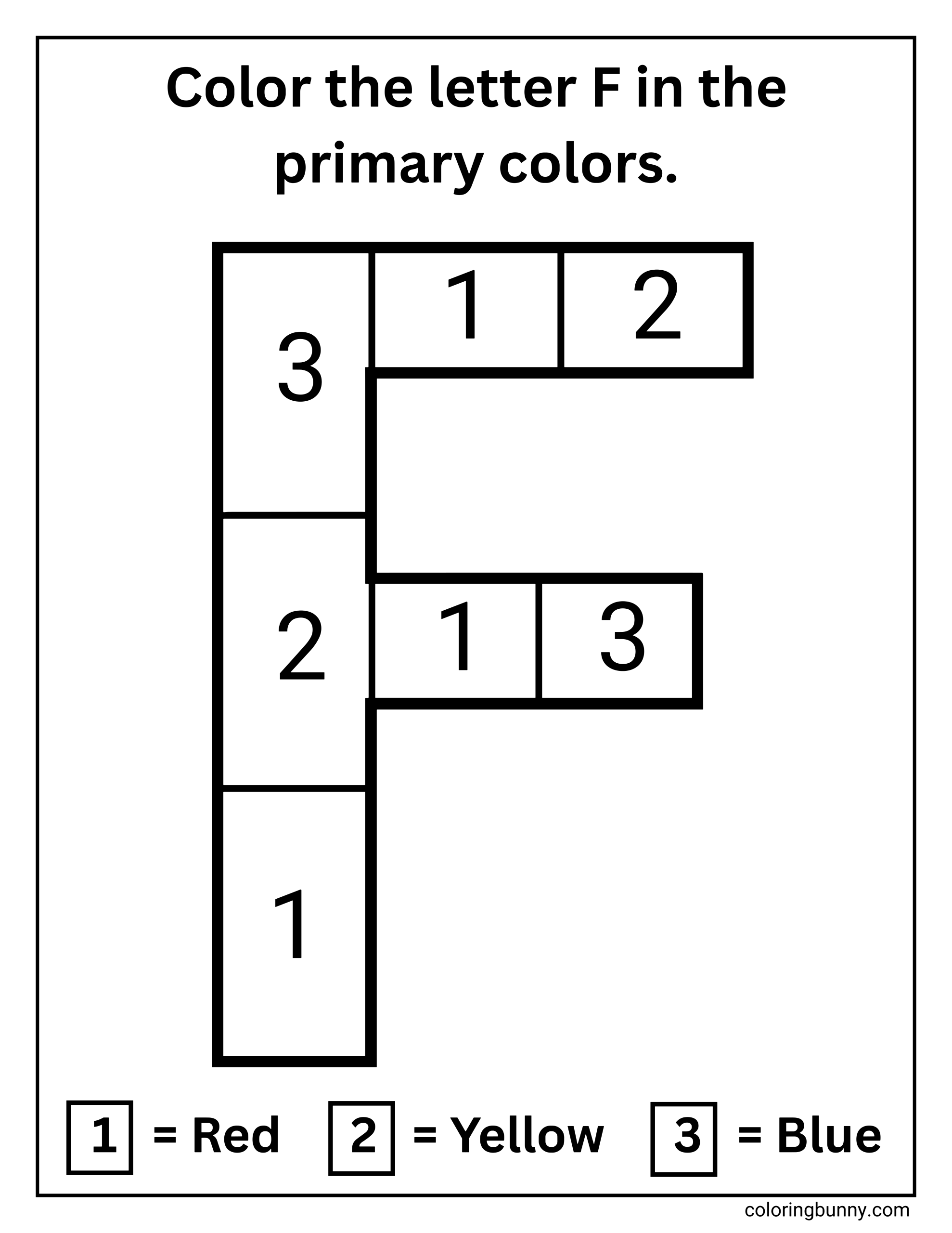 Trang Tô Màu Chữ F Theo Số
