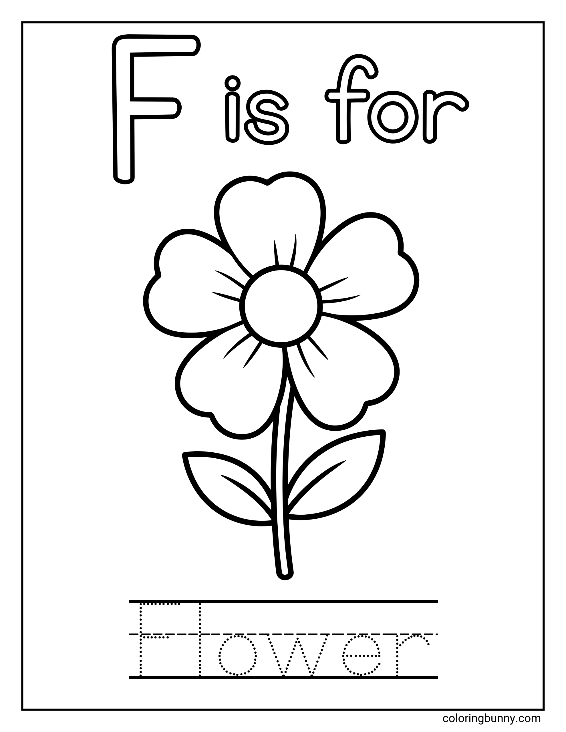 Chữ F là cho Hoa - Trang Tô Màu