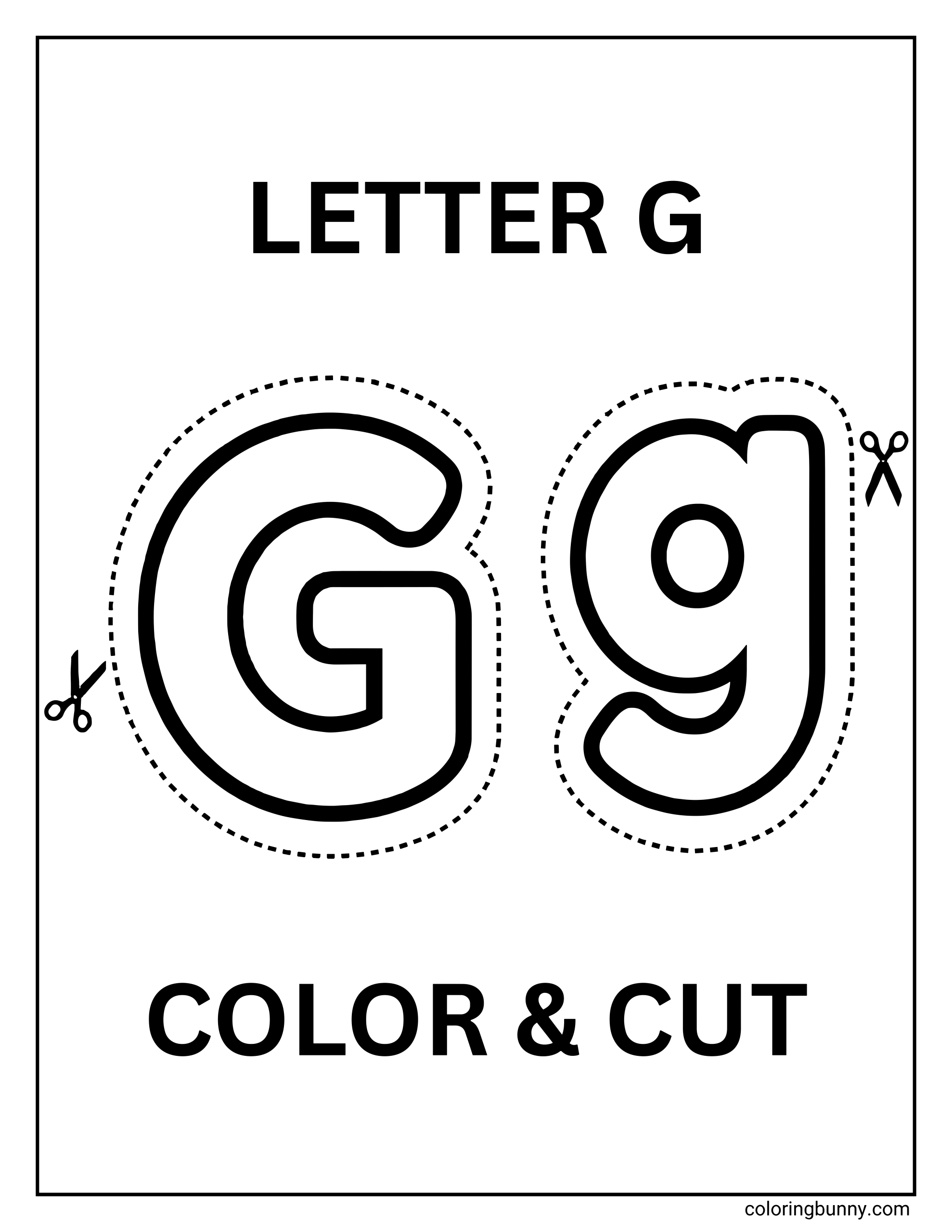 Trang Tô Màu Chữ G Tô Màu và Cắt