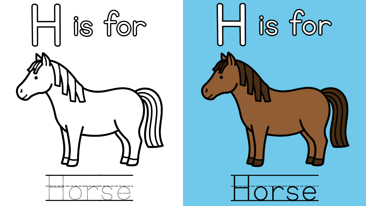 Trang Tô Màu Chữ H