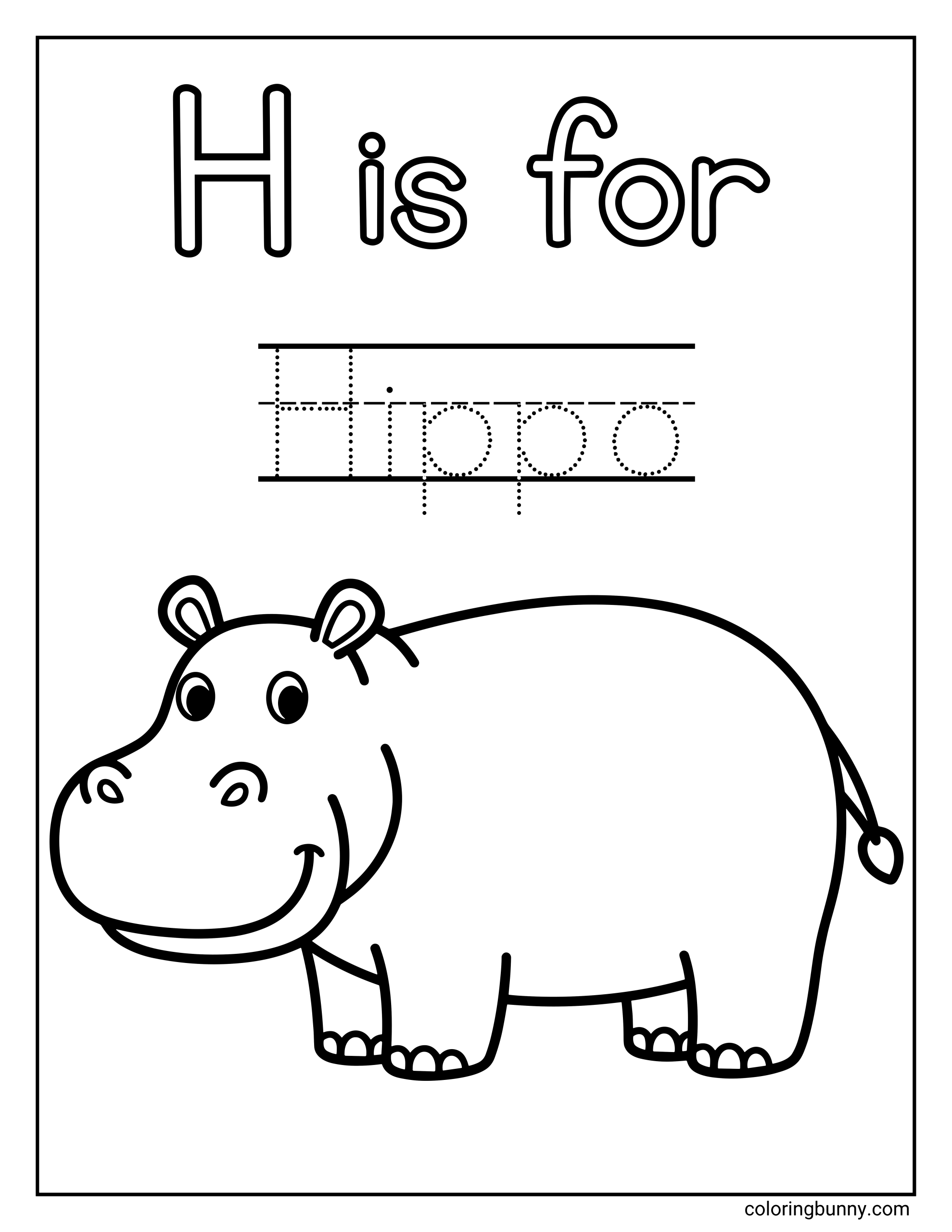 Chữ H là Hà Mã - Trang Tô Màu