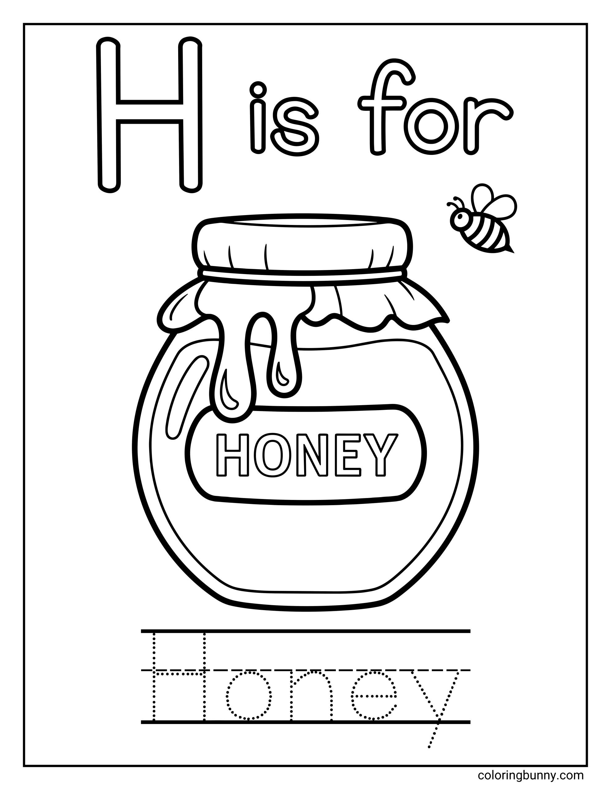 Chữ H là Mật Ong - Trang Tô Màu
